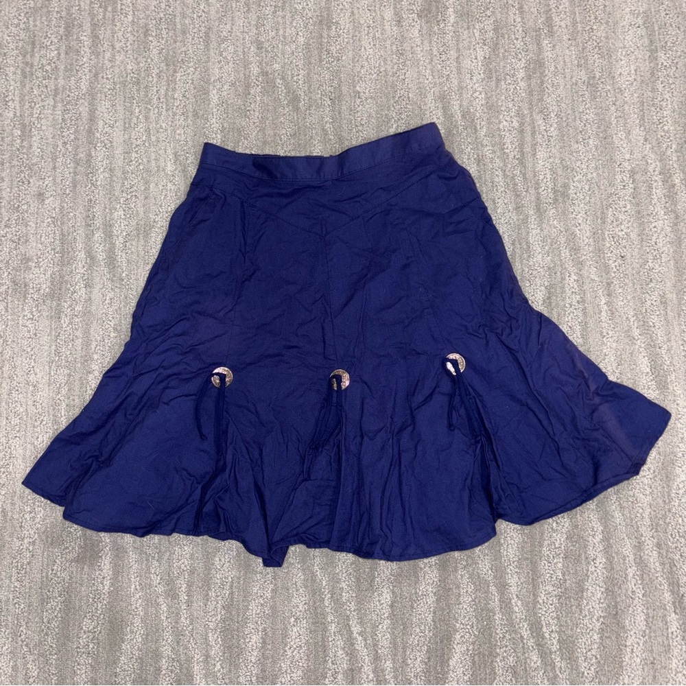VTG 1849 Authentic Ranchwear Western Skirt W/ Conchos Made In USA Women’s Sz M